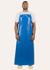 Plastic Aprons Hooks Ties: PVC Apron MOQ = 5 | Blue with Ties [LABBT]