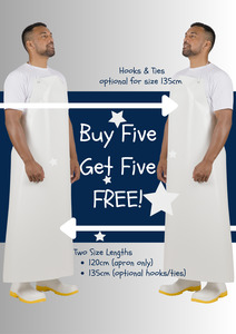 PVC Apron | White 120cm & 135cm [LAB Series]