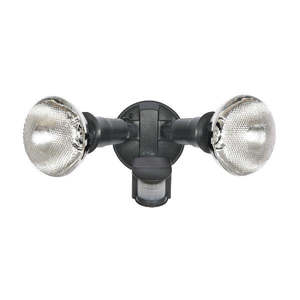 Lamps: Twin Spot Sensor Light Black & 150W Par38 Lamps