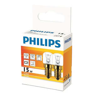 Philips Brand Phi: Lamp GLS T22 15W SES E14 Appliance (Twin Pk)