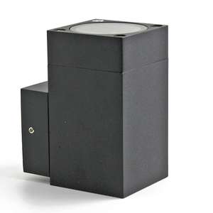 Prolux Brand Plx: Wall Light Square GU10 240V IP54 Black
