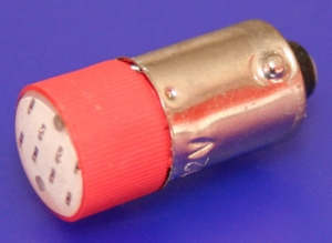 Lamp LED 230V Red BA9