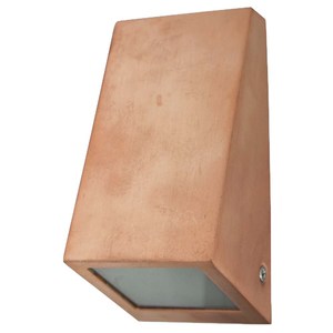 Exterior 45: Wall Light Outdoor Wedge GU10 Copper