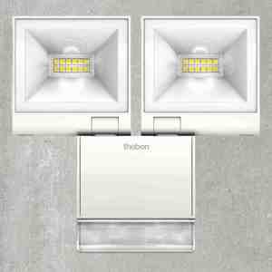 Theleda S20Wh 2LED Spotlight + PIR Sensor 20W 180Deg Wh IP55