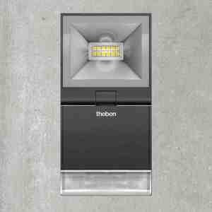Theleda S10Bk LED Spotlight + PIR Sensor 10W 180Deg Bk IP55