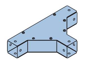 Trunking Tee Lid Outside TLO 150 x 100mm Galvabond