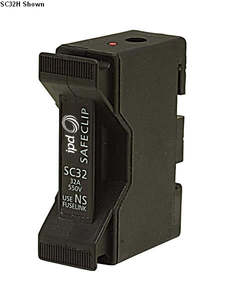 Fuses 76: Safeclip Fuse Holder 32A 440V Front Wired White