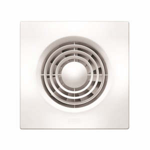 Residential 128: Wall Fan 100mm Slimline Square White