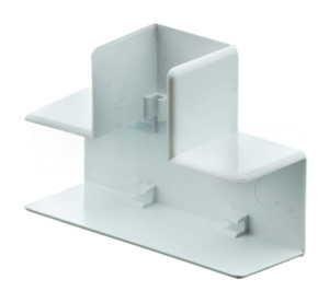 AussieDuct Mini Trunking Flat Tee 25 x 25mm White
