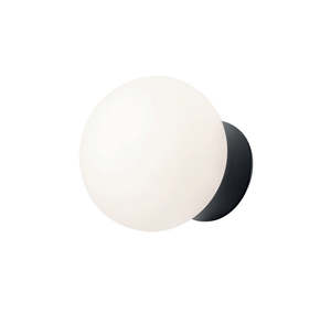 Zaha Wall Light Opal Ball Glass 7W 3k Dim IP65 Black