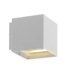 Led Interior 214: Loto II Up & Down Wall Light 10w IP65 3000k Matt White