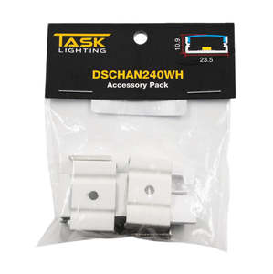 Profile Plastics Brand Ppl: Task DS Channel 240 Caps and Clips Pack White
