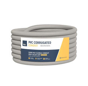 Conduit Cable Support Systems 4: Flexible Conduit 50mm MD Grey 25m roll