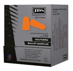 JB's Southern Bullet Earplug (200 pair) 8P085
