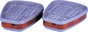 Respiratory Protection: 3M Organic Vapour Cartridge Filter 6051, A1-Pair
