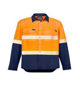 ZW470 Mens Hi Vis Outdoor Segmented Tape Long Sleeve Shirt