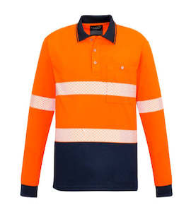 ZH530 Unisex Hi Vis Segmented Tape Long Sleeve Polo