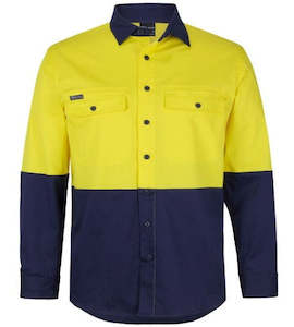 Hi Vis Shirt: JB'S HI VIS L/S STRETCH WORK SHIRT 6HSWL