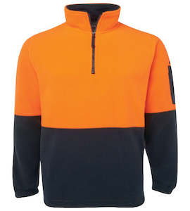 Hi Vis Jackets: JB's Hi Vis 1/2 Zip Polar Fleece 6HVPF