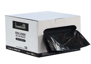 Bastion Bin Liner 80ltr Black in a Box