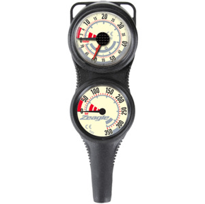 Zeagle Combo 2 Gauge Slim-Line w/Miflex Hose (Metric)