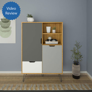 Products: Sao Paulo display unit, Oak , Graphite , White, Silver, Decor-Friendly Design? Solved