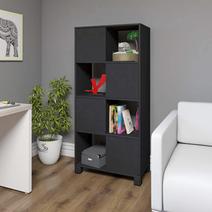 Products: Sobral Cabinet with 4 Doors - Black, Multifaceted? Solved