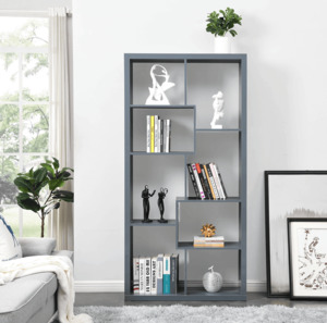 MEXICO Bookcase Shelving Unit Display, grey, Design harmony? Solved