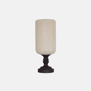 Lighting: MEDINA LINEN AND GLASS LAMP
