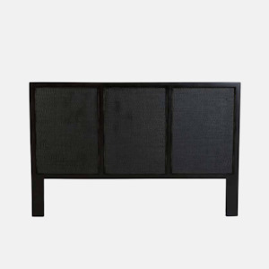Bedroom 1: Tennyson Woven Super King Bedhead - Black