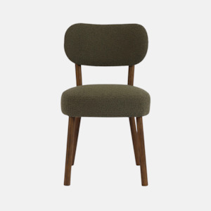 Dining 1: BERLIN DINING  BOUCLE CHAIR - GREEN
