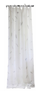 Linen Feather Curtains - White