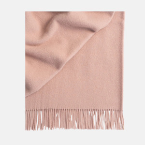 Nevis 100% NZ Lambswool Throw - Blush