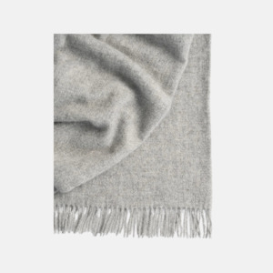 Cushions Throws: Nevis 100% NZ Lambswool Throw - Ash