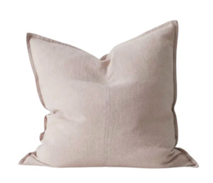 Como Linen Feather Filled Cushion - Blush