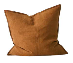 Como Linen Feather Filled Cushion - Spice