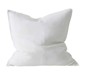 Como Linen Feather Filled Cushion - Snow