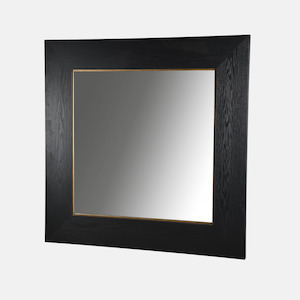 Square Mirror Oak - Black