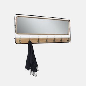 Wall Mirror With Hooks