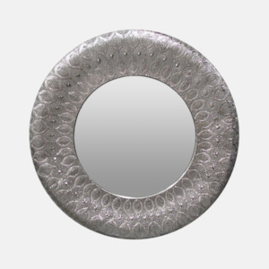 Mirrors: Panama Round Mirror - Silver