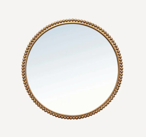 Beaded Round Mirror