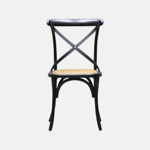 Dining Chairs 1: Cross Back Dining Chair - Black