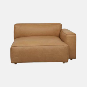 Leather: Baker Leather Sofa - Chaise