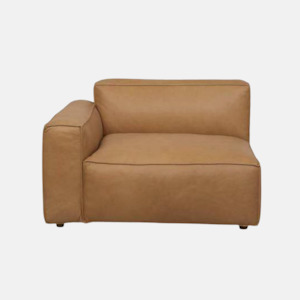 Leather: Baker Leather Sofa - Left hand
