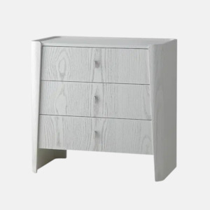 Sale: Regent 3 Drawer Bedside - Whitewashed
