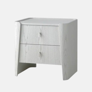 Regent 2 Drawer Bedside - Whitewashed