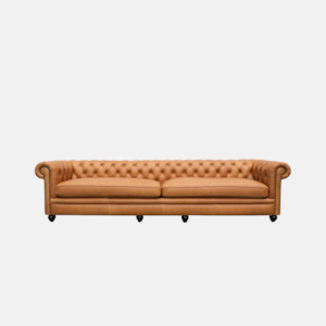 Sofas: Stanhope Chesterfield 4 Seat Sofa - Camel