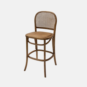 Barstools: Dawson Barstool - Oak / Rattan