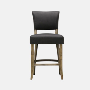 Crane Barstool - Black Leather