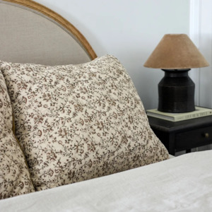 Lilibeth Floral Euro Covers (2PC) - Olive